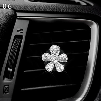 Bling Diamond Car Air Freshener Outlet Perfume Clip Girls High Heel Flower Fragrance Diffuser Interior Car Accessories Xmas Gift