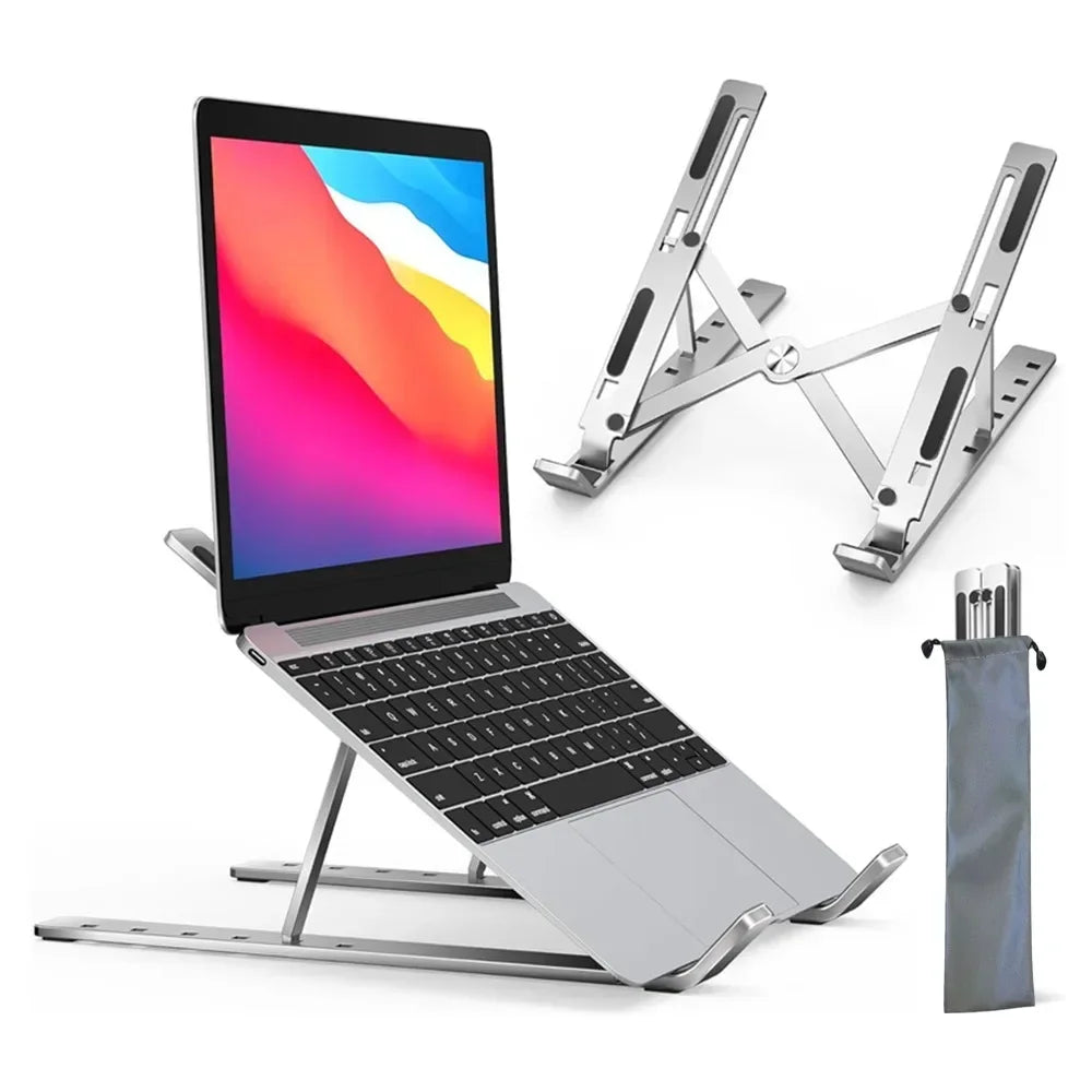 Portable Laptop Stand Aluminum Notebook Support Computer Bracket Macbook Air Pro Holder Accessories Foldable Lap Top Base For Pc