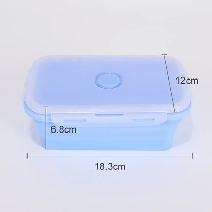 Silicone Food Storage Containers with Lids Collapsible Silicone Lunch Box Bento Boxes Meal Prep Container for Kitchen BPA Free