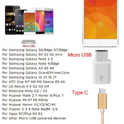 Mini Aluminum Alloy Micro USB Male to Type-c Female Adapter Type-c Female to USB Adapter for Laptops, Power Banks