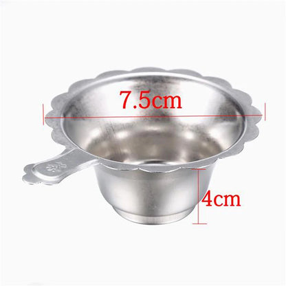 Tea MeshReusable Tea Strainer Teapot Stainless Steel Loose Tea Leaf Spice Filter Drinkware Kitchen Accessories