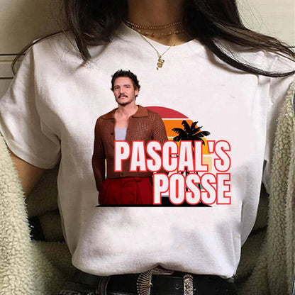 Pedro Pascal t shirt women streetwear anime summer Tee girl streetwear clothing