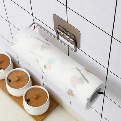 1PCS Kitchen Paper Towel Holder Adhesive Toilet Paper Rack Towel Hanger Tissue Dispenser Roll Napkin Cabinet Storage Accessories