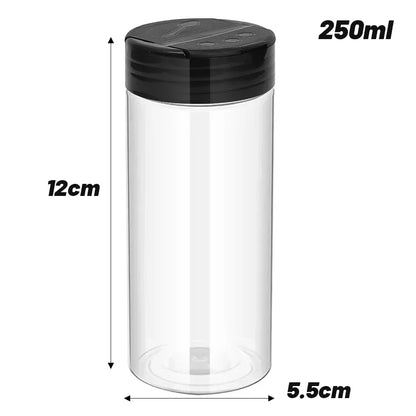 24-1PCS Transparent Seasoning Jars Reusable Large Empty Spice Condiment Storage Bottles Season Powder Containers Box For Kitchen