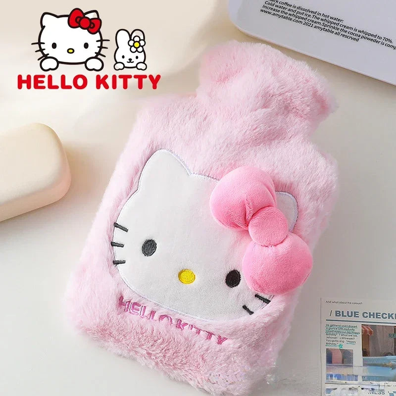 Hello Kitty Reusable Winter Warm Heat Hand Warmer PVC Stress Pain Relief Therapy Hot Water Bottle Bag with Knitted Soft Cozy New