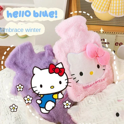 Hello Kitty Reusable Winter Warm Heat Hand Warmer PVC Stress Pain Relief Therapy Hot Water Bottle Bag with Knitted Soft Cozy New