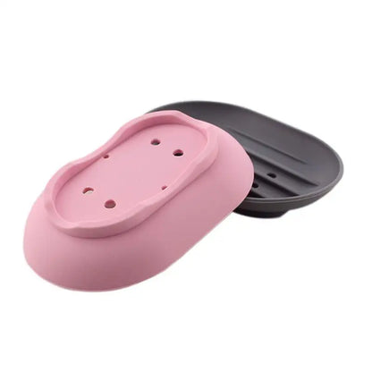 Portable Soap Dish Plate Bathroom Silicone Flexible Soap Holder Travel Holder Dish New Fashion Candy Color Bathroom Soap Dish