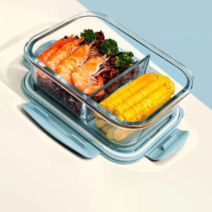 New style Lunch Box Glass 1050ml Microwave Bento Box Food Storage Box school food containers compartment