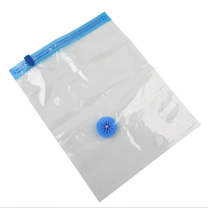 Vacuum Storage Bags With Valve Transparent Folding Compressed Space Storage Bag Travel Seal Packet Organizers For Towel Cloth