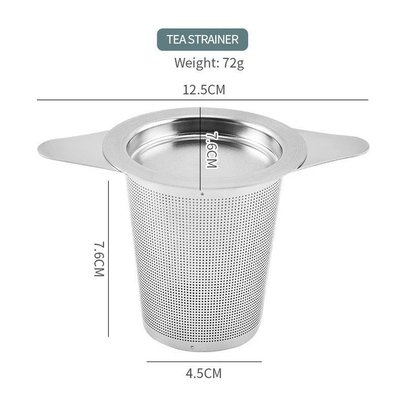 304 Stainless Steel Tea Strainer Reusable Tea Infuser Tea Strainer Teapot Loose Tea Leaf Spice Tea Filter Kitchen Accessories