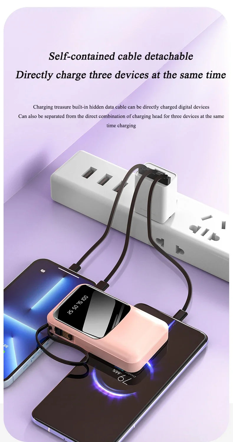 Mobile Power Bank 20000mah Powerbank Portable Charger External Battery 20000 Mah Power Banks Gifts