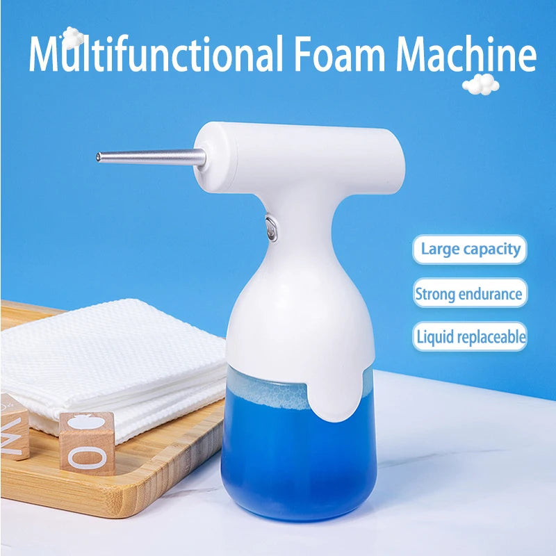 Electric Liquid Foam Dispenser Gun Automatic Continuous Foaming Shampoo Face Wash God Detergent Bathroom Bubble