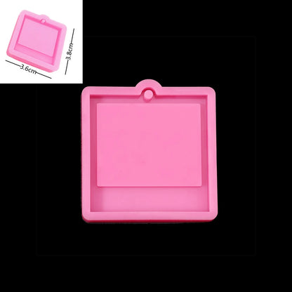 Photo Frame Epoxy Resin Keychain Mold Cat Dog Tag Pendant Silicone Mould For DIY Casting Crafts Jewelry Making Accessories