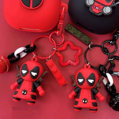 Marvel Deadpool Earphone Case For Anker Soundcore P40i/ R50i/P20i/P25i/Life P3 Silicone Wireless Earbuds Cover With Keychain