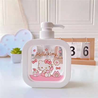 New Sanrio Hello Kitty Portable Bath Bottle Cartoon Travel Shampoo Shower Milk Sub-Bottle Lotion Dormitory Press Storage Bottle