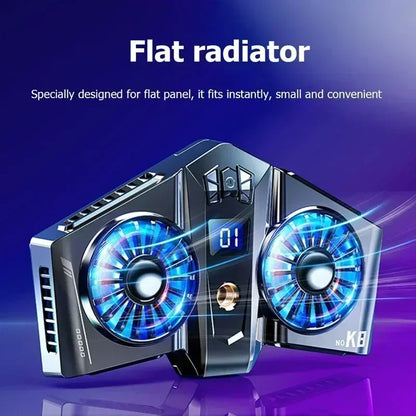 K8 Mobile Phone Semiconductor Back Clip Dual Fast Cooling Fan K8A Tablet Magnetic Game Cooler for Live Broadcast Gaming Radiator