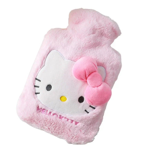 Hello Kitty Reusable Winter Warm Heat Hand Warmer PVC Stress Pain Relief Therapy Hot Water Bottle Bag with Knitted Soft Cozy New