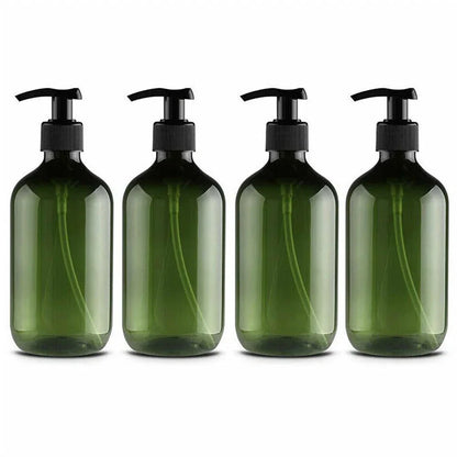 4PCS 500ml Bathroom Soap Dispenser Refillable Hand Pump Dispenser Bottle Bathroom Shower Gel Shampoo  Reusable  Bathroom Supply