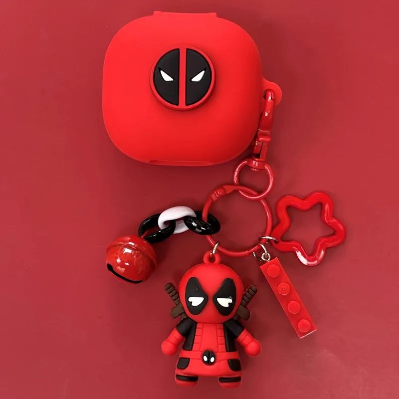 Marvel Deadpool Earphone Case For Anker Soundcore P40i/ R50i/P20i/P25i/Life P3 Silicone Wireless Earbuds Cover With Keychain