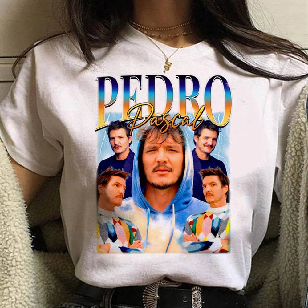 Pedro Pascal t shirt women streetwear anime summer Tee girl streetwear clothing