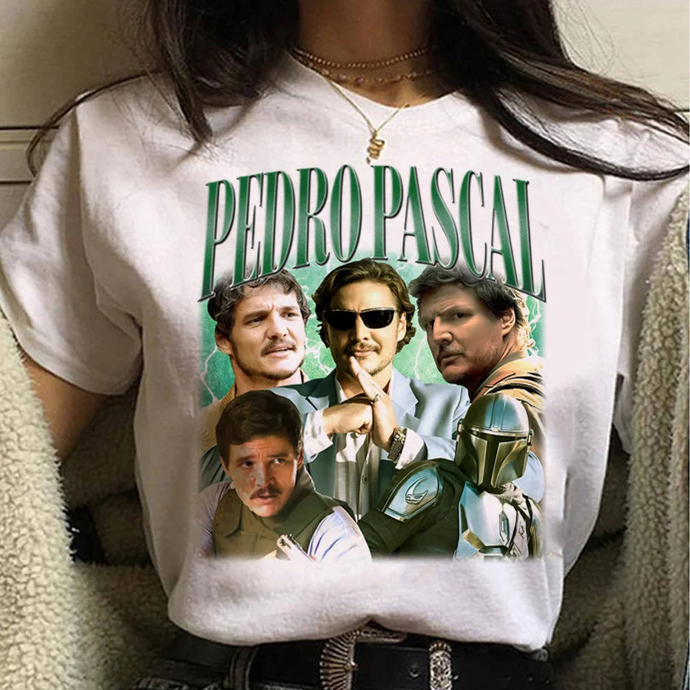 Pedro Pascal t shirt women streetwear anime summer Tee girl streetwear clothing