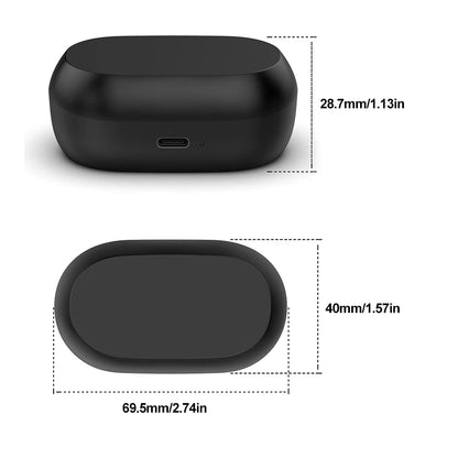 Wireless Charging Case 600mah Type-C Port Replacement Charger Case Cradle Dock for Jabra Elite 7 Pro Earbuds