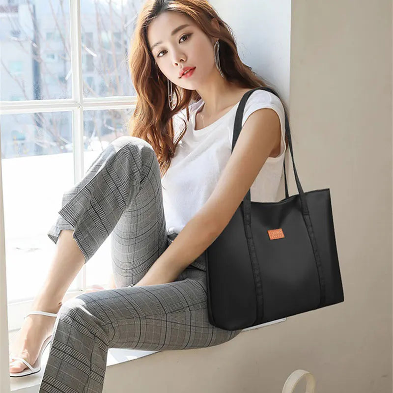 Women Tote Bag Waterproof Female Casual Handbags Travel Underarm Shoulder Bag Large Capacity Oxford Reusable Shopping Beach Bag