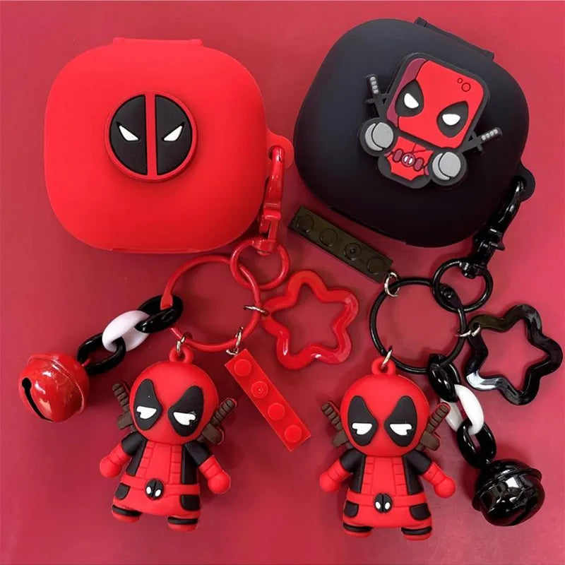 Marvel Deadpool Earphone Case For Anker Soundcore P40i/ R50i/P20i/P25i/Life P3 Silicone Wireless Earbuds Cover With Keychain