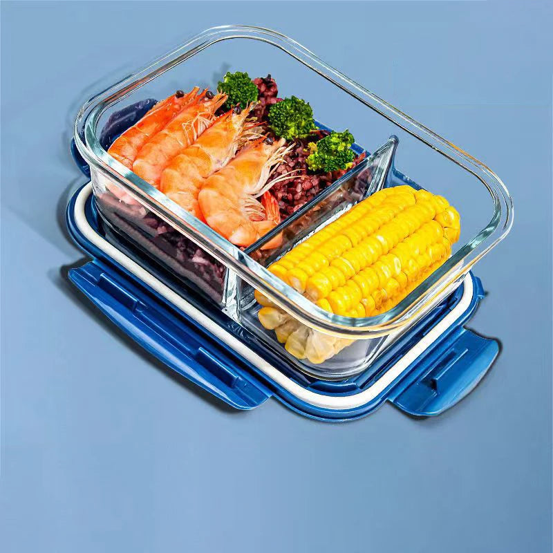 New style Lunch Box Glass 1050ml Microwave Bento Box Food Storage Box school food containers compartment