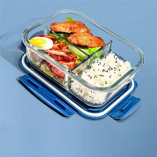 New style Lunch Box Glass 1050ml Microwave Bento Box Food Storage Box school food containers compartment