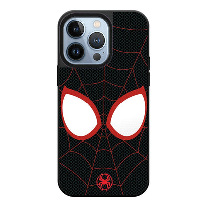 Bandai Cartoon SpiderMan Mask Phone Cases for IPhone 16 15 14 13 12 11 Pro Max 16Pro Mirror Film Spider-mans Back Cover