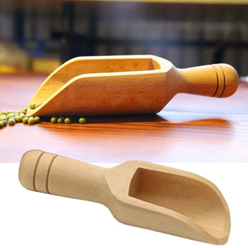 Mini Wooden Scoops Bath Salt Spoon Candy Flour Spoon Scoops Kitchen Utensils Kitchen Tool Laundry Detergent Powder Spoon