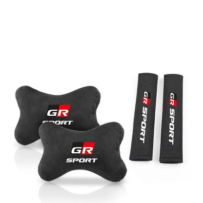 For GR Sport Gazoo Racing Yaris 86  Hilux Supra Car Headrest Neck Support Seat Soft Neck Pillow Auto Accessories