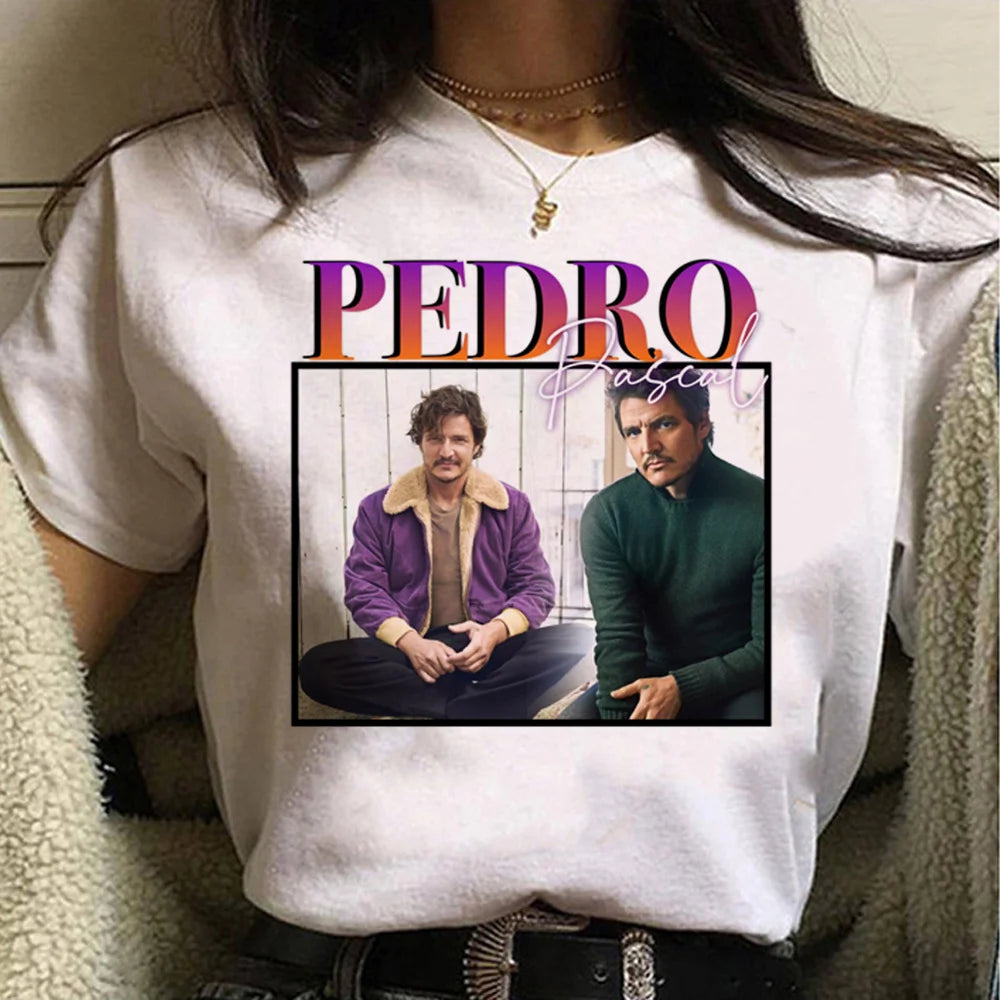 Pedro Pascal t shirt women streetwear anime summer Tee girl streetwear clothing