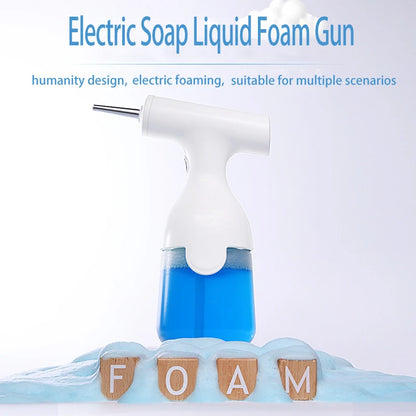 Electric Liquid Foam Dispenser Gun Automatic Continuous Foaming Shampoo Face Wash God Detergent Bathroom Bubble