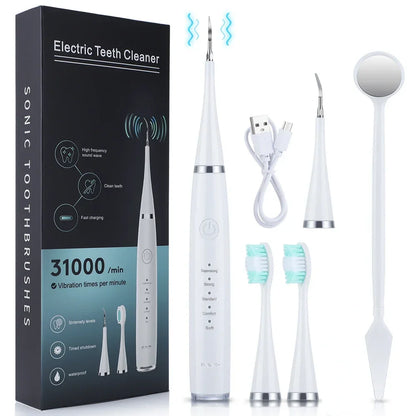 Electric Toothbrush Sonic Dental Teeth Whitening Kit Tooth Whitener Calculus Tartar Remover Tools Cleaner Stain Oral Care