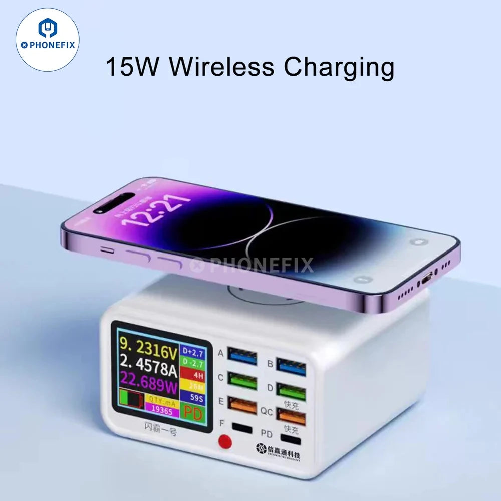 TenSai ShanBa No.1 No.2 Wireless Fast Charging Station for All Mobile Phone Desk Lamps Small Fans Power Banks Quick Charger Tool